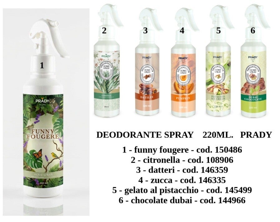 deodorante per ambiente spray Prady