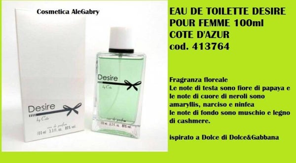 eau de toilette desire Cote d'azur