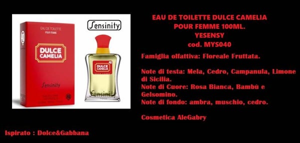 eau de toilette dulce camelia Yesensy