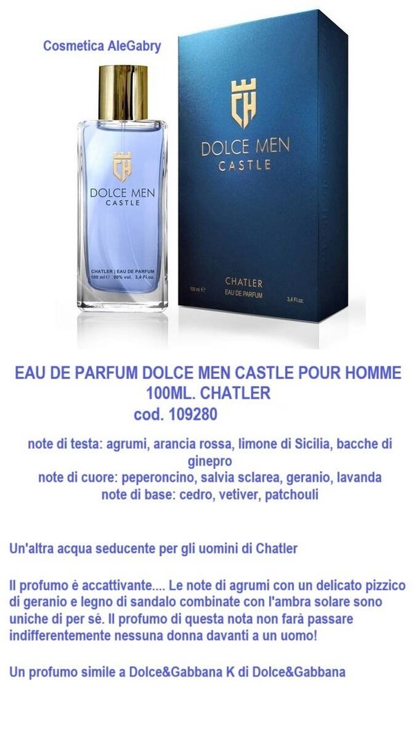 eau de parfum dolce men castle Chatler