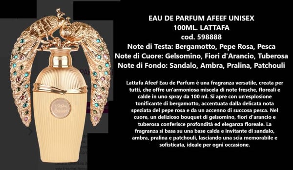 eau de parfum afeef Lattafa