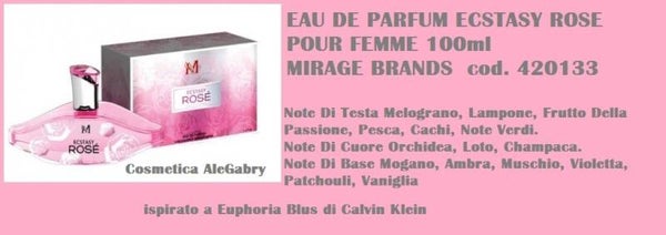 eau de parfum ecstasy rose Mirage Brands