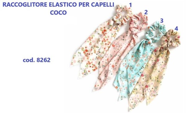 elastico per capelli in stoffa con coda Coco