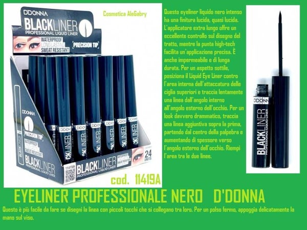 eyeliner professionale nero D'Donna