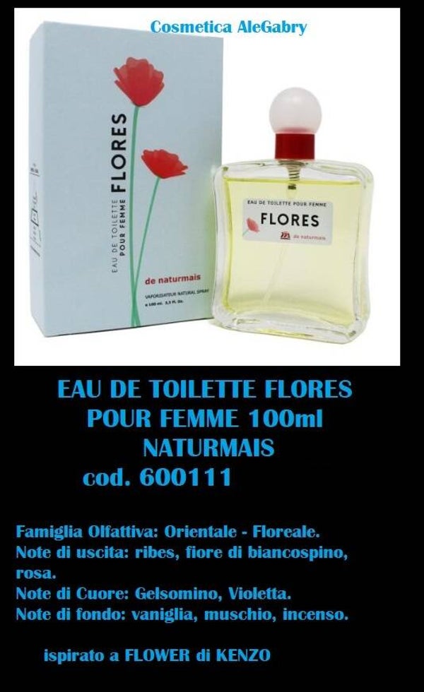 eau de toilette flores Naturmais