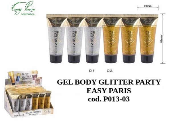 gel body glitter party Easy Paris