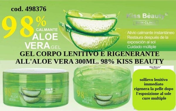 gel corpo lenitivo e rigenerante all'aloe vera Kiss Beauty