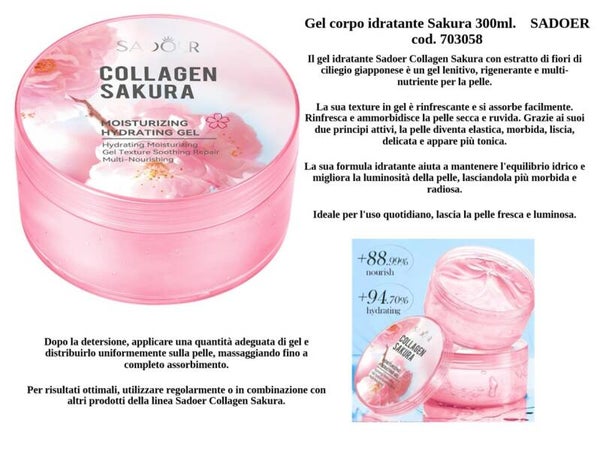 gel corpo idratante sakura Sadoer