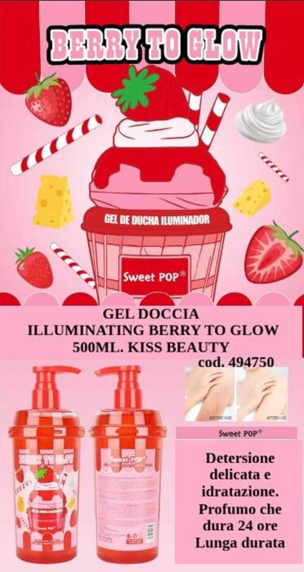 gel doccia illuminante berry to glow Kiss Beauty