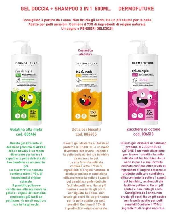 gel doccia shampoo 3 in 1 Dermofuture