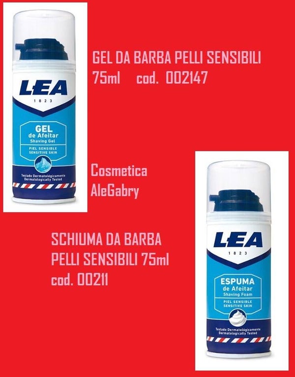 gel e schiuma da barba Lea