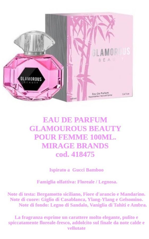 eau de parfum glamourous beauty Mirage Brands