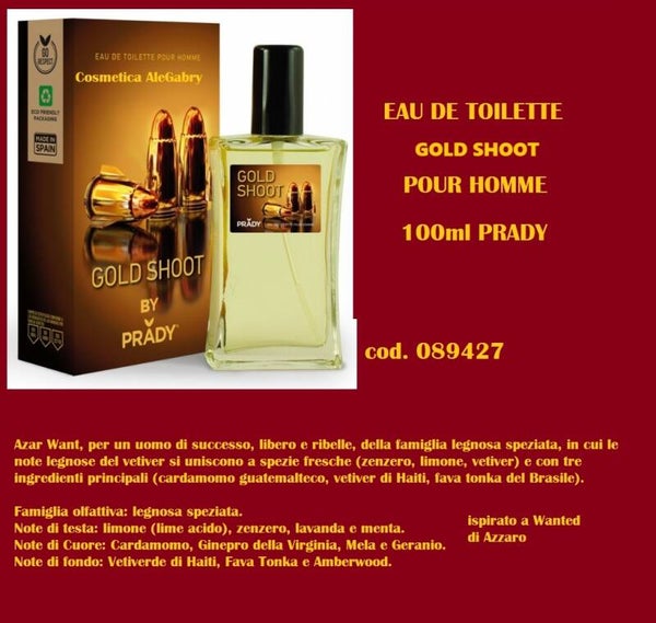eau de toilette gold shoot Prady