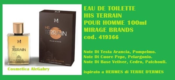 eau de toilette his terrain Mirage Brands