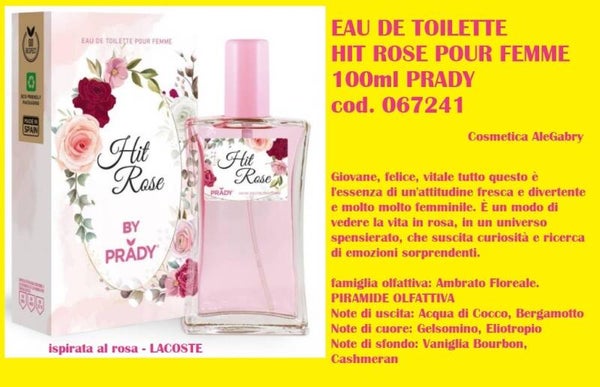 eau de toilette hit rose Prady