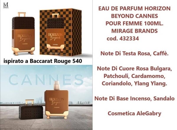 eau de parfum horizon beyond cannes Mirage Brands