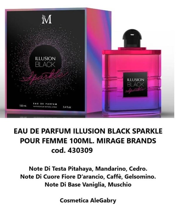 eau de parfum illusion black sparkle Mirage Brands