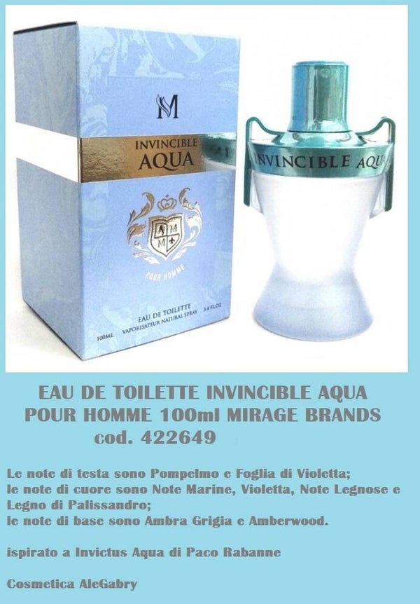 eau de toilette invincible aqua Mirage Brands