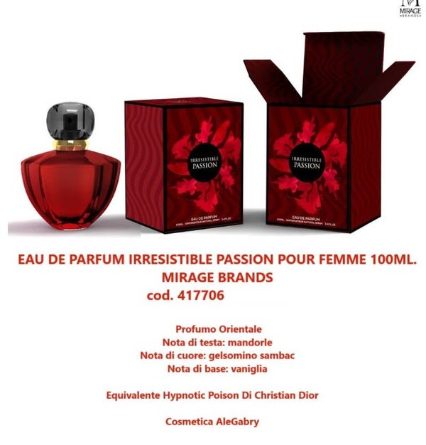 eau de parfum irresistible passion Mirage Brands