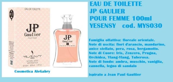 eau de toilette jp gaulier Yesensy