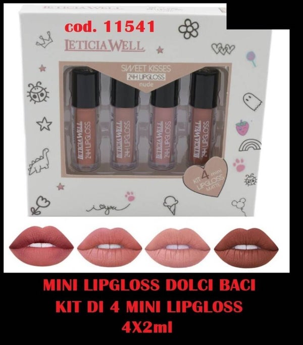 kit mini lipgloss dolci baci Leticia Well