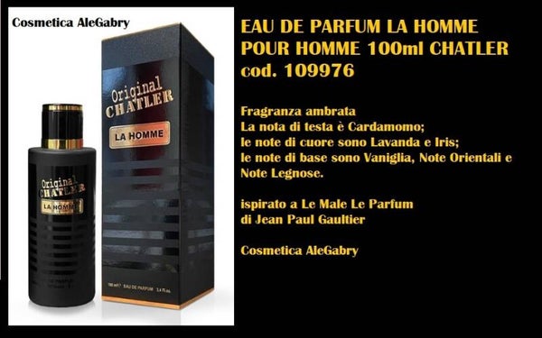 eau de parfum la homme Chatler