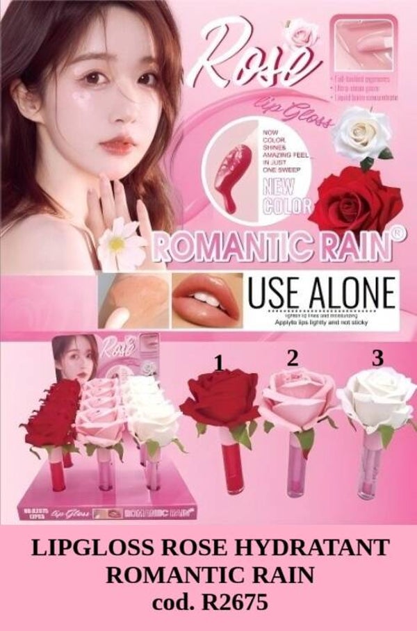 lipgloss rose hydratant Romantic Rain