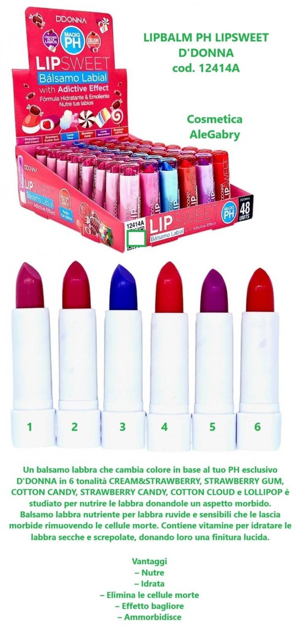 balsamo labbra lipsweet ph D'Donna