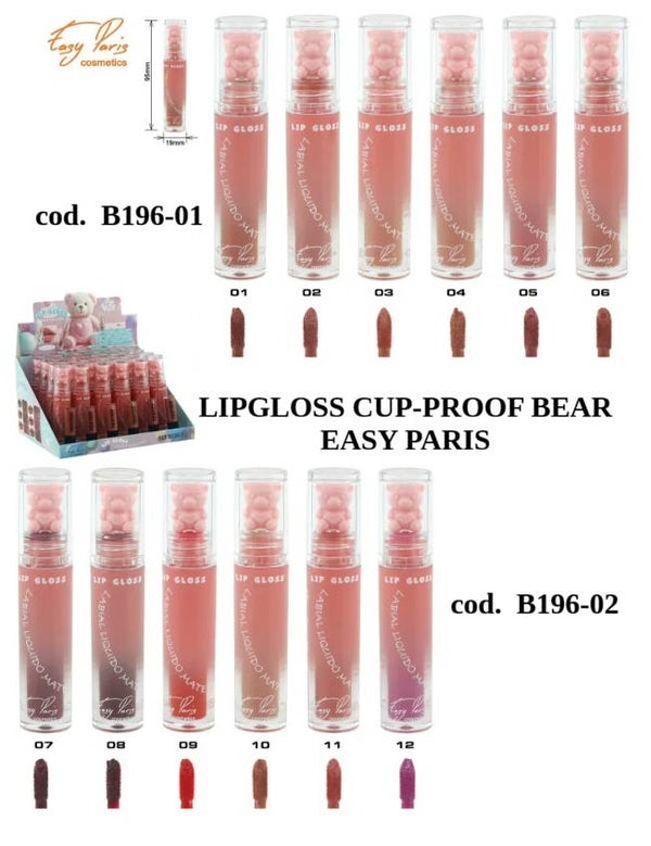 lipgloss cup-proof bear Easy Paris