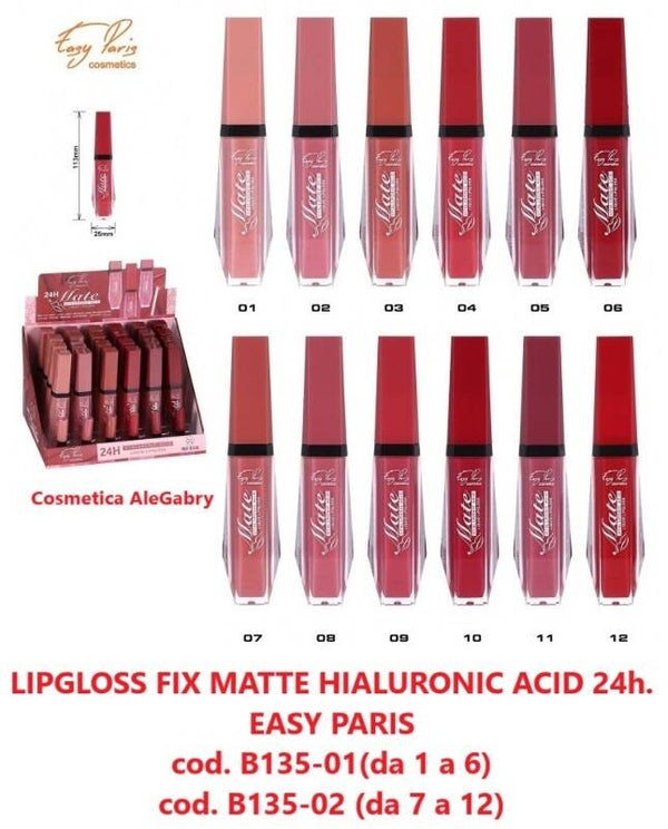 lipgloss fix matte hyaluronic acid Easy Paris