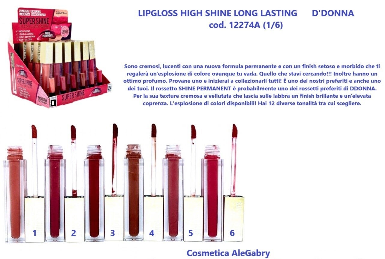 gloss high shine long lasting D'Donna