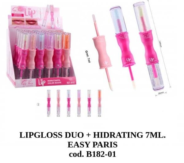 lipgloss duo + idratante Easy Paris