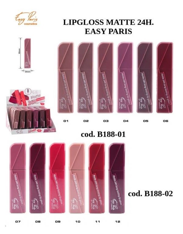 lipgloss matte Easy Paris