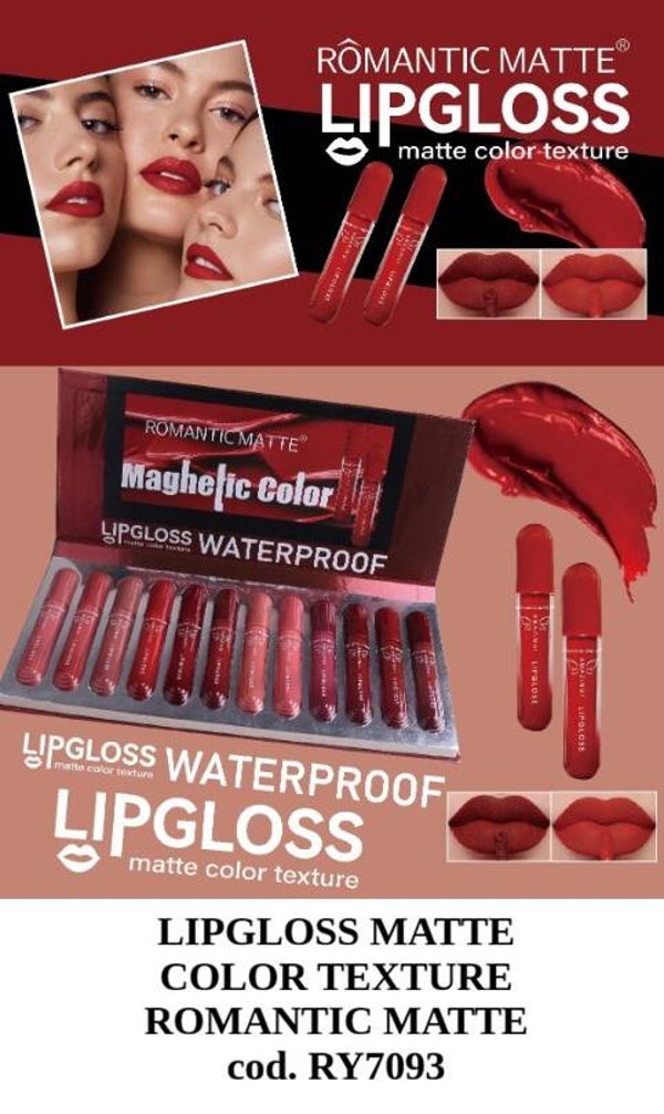 lipgloss matte color texture Romantic Matte