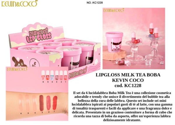 lipgloss milk tea boba Kevin & Coco