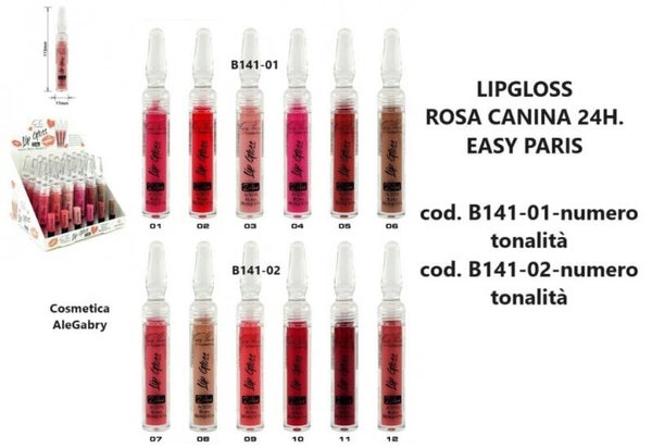 lipgloss con olio di rosa canina Easy Paris