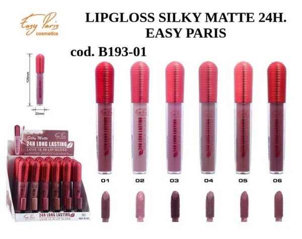 lipgloss silky matte Easy Paris