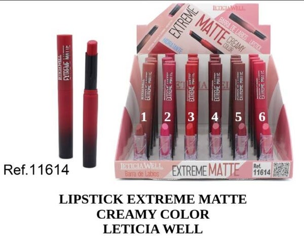 lipstick extreme matte creamy color Leticia Well