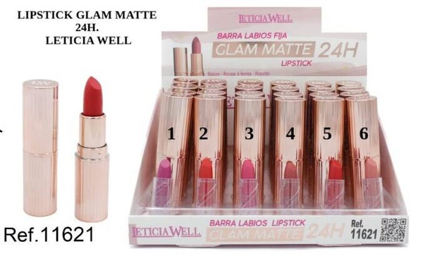 lipstick glam matte 24h Leticia Well