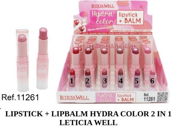 lipstick e lipbalm hydra color 2 in 1 Leticia Well