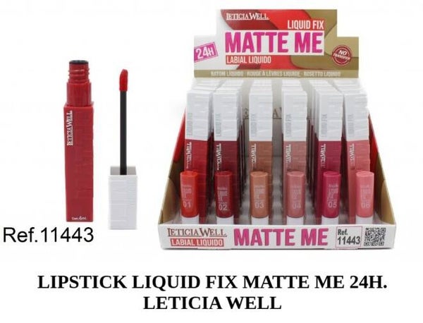 lipstick liquid fix matte me 24h Leticia Well