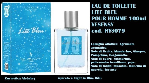 eau de toilette lite bleu Yesensy