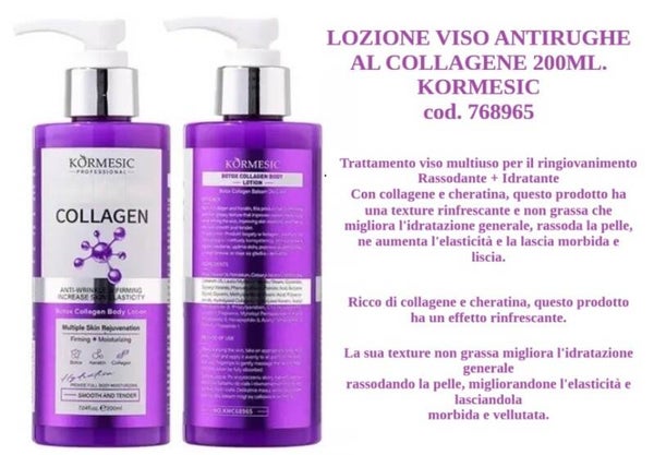 lozione viso antirughe al collagene Kormesic