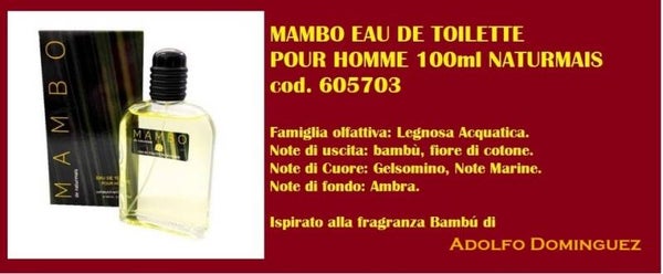 eau de toilette mambo Naturmais