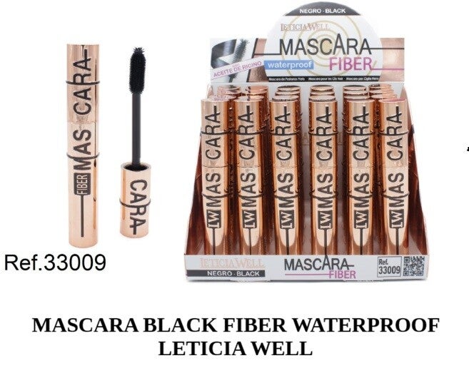 mascara black fiber waterproof Leticia Well