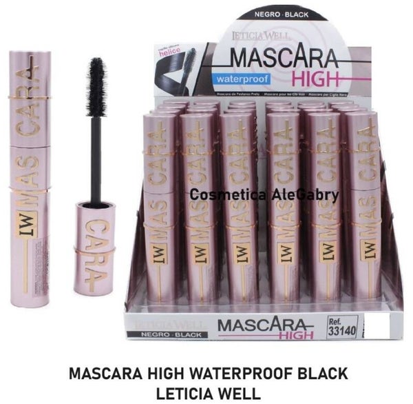 mascara high waterproof black Leticia Well