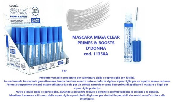 mascara mega clear primes & boosts D'Donna