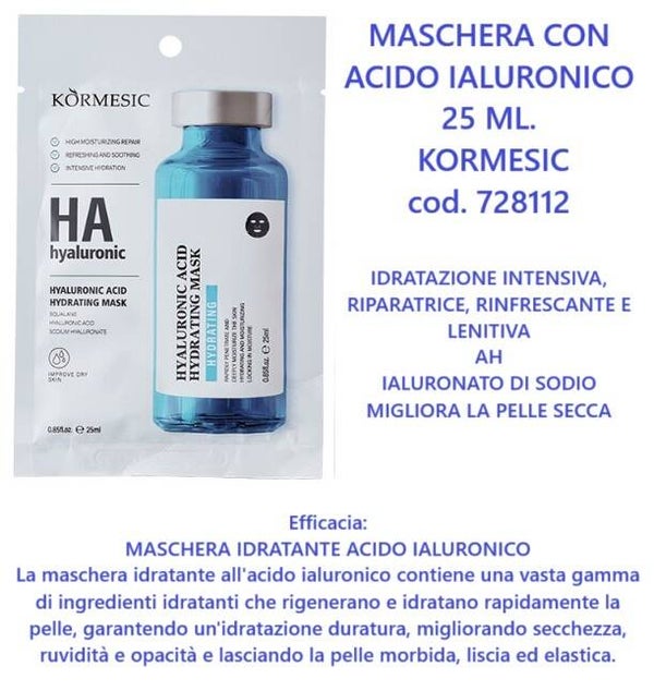 maschera viso con acido ialuronico Kormesic