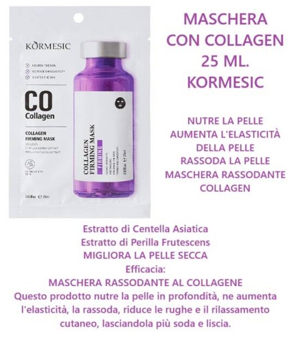 maschera viso con collagene Kormesic
