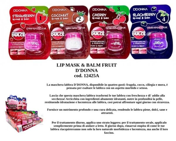 lip mask + balm fruit D'Donna